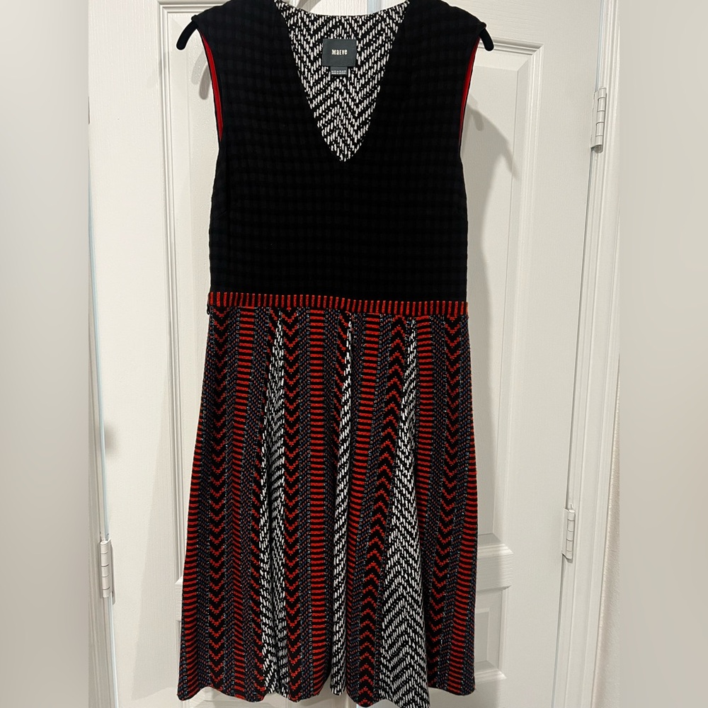 Maeve Black, Red & White Knit Dress
